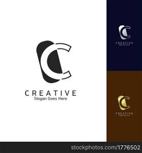 Modern Clean Logo Letter C Negative Space Vector Template Design for Brand Identity