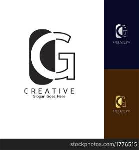 Modern Clean Logo Letter G Negative Space Vector Template Design for Brand Identity