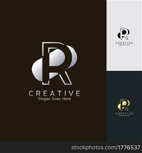Modern Clean Logo Letter R Negative Space Vector Template Design for Brand Identity