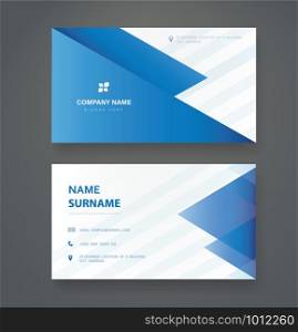 modern clean triangle double sided business card template vector eps10