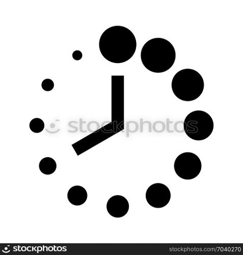 modern clock, icon on isolated background