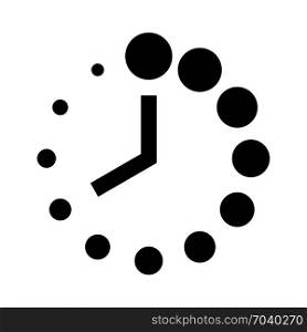 modern clock, icon on isolated background