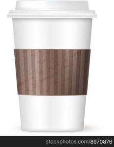 Modern coffee cup vector image