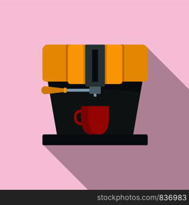 Modern coffee machine icon. Flat illustration of modern coffee machine vector icon for web design. Modern coffee machine icon, flat style