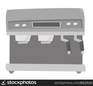 Modern coffee machine vector cartoon illustration isolated on white background.. Modern coffee machine vector cartoon illustration.