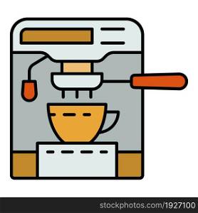 Modern coffee maker icon. Outline modern coffee maker vector icon color flat isolated. Modern coffee maker icon color outline vector