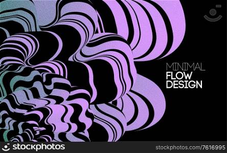 Modern color abstract design background, Colorful Flow motion style. Distort stripe. 3D fluid. Vector Modern abstract design background Flow motion