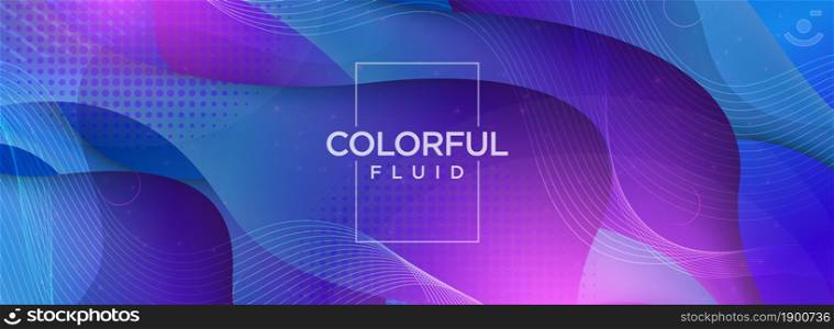Modern Colorful Background with Fluid Dynamic Style Concept. Graphic Design Element.