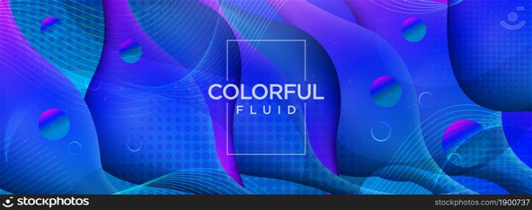 Modern Colorful Background with Fluid Dynamic Style Concept. Graphic Design Element.