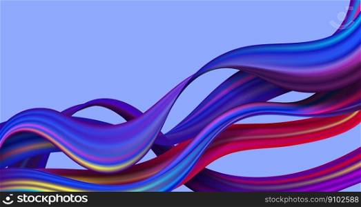 Modern colorful flow poster. Wave Liquid shape on dark blue color background. Art design for your project. Vector illustration.. Modern colorful flow poster. Wave Liquid shape on dark blue color background.