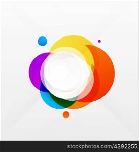 Modern colorful geometrical circles design