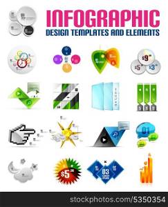 Modern colorful infographic templates and elements