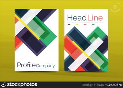 Modern colorful line composition designs. Modern colorful line composition design. Abstract background set