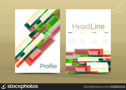 Modern colorful line composition designs. Modern colorful line composition design. Abstract background set