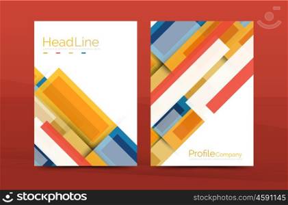Modern colorful line composition designs. Modern colorful line composition design. Abstract background set