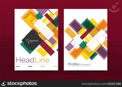 Modern colorful line composition designs. Modern colorful line composition design. Abstract background set