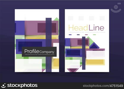 Modern colorful line composition designs. Modern colorful line composition design. Abstract background set