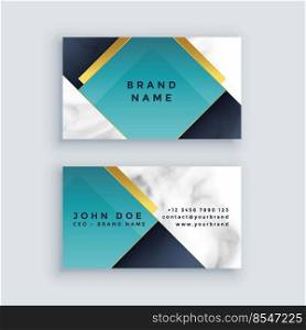 modern company business card in marble business card design