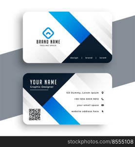 modern corporate blue business card template design