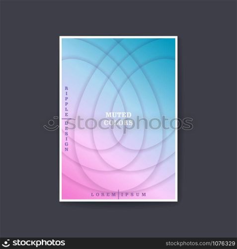 Modern cover design. Volumetric ripple waves pattern with layered crossing effect. 3D vector template.. Modern cover design. Volumetric ripple waves pattern with layered crossing effect. 3D vector banner.