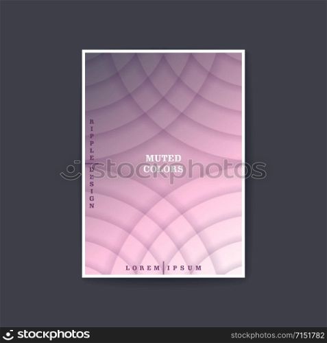 Modern cover design. Volumetric ripple waves pattern with layered crossing effect. 3D vector template.. Modern cover design. Volumetric ripple waves pattern with layered crossing effect. 3D vector banner.