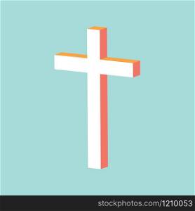 modern cross icon made in 3d isolated vector