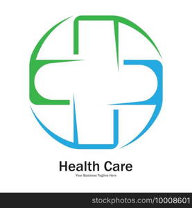 Modern cross logo. Health, medical icon template - Vector