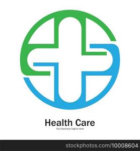 Modern cross logo. Health, medical icon template - Vector