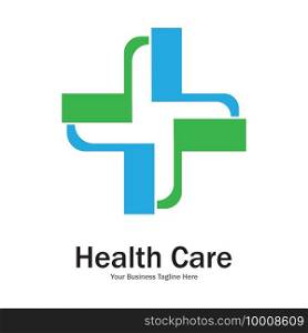 Modern cross logo. Health, medical icon template - Vector