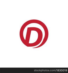 Modern D Initial letter alphabet font logo vector design
