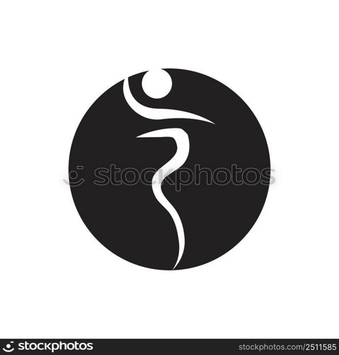 modern Dance logo vector design symbol