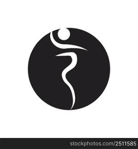 modern Dance logo vector design symbol