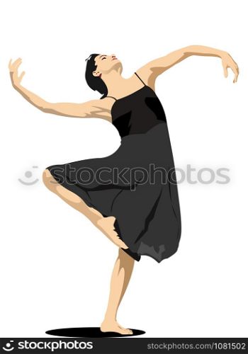 Modern dance vector illustration