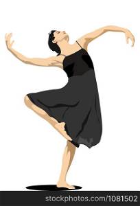 Modern dance vector illustration