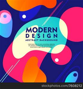 Modern design creative background with bright colorful abstract shapes flat vector illustration