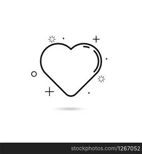 modern design heart icon love concept vector illustration