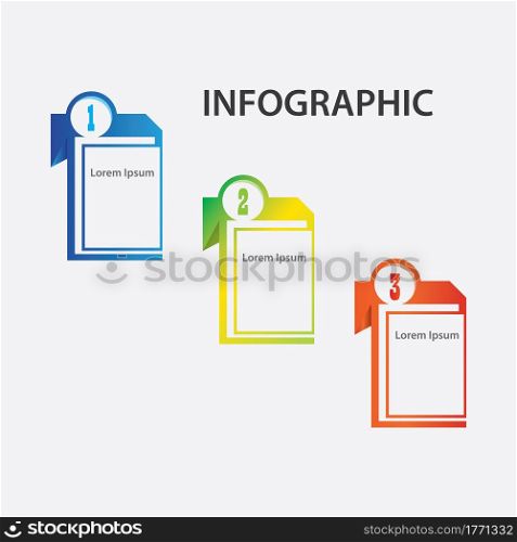 Modern Design of Infographic template element numbered banners Icons and 3 Steps