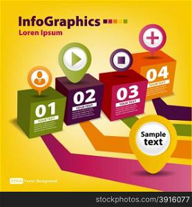 Modern Design template for infographics with boxes
