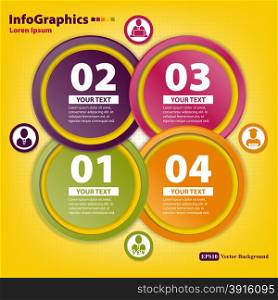 Modern Design template for infographics with four big circles