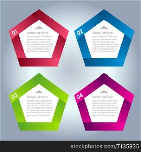 Modern Design template, infographics, numbered banners, graphic website layout vector