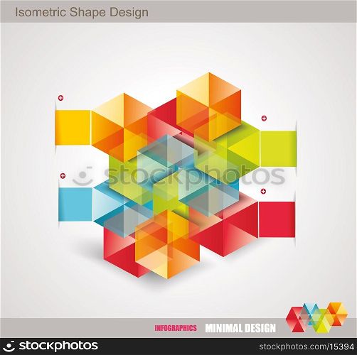 Modern Design template isometric style. Can be used for workflow layout; diagram; number options; step up options; web design; banner template; infographic.