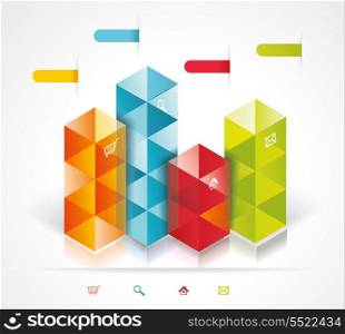 Modern Design template isometric style. Can be used for workflow layout; diagram; number options; step up options; web design; banner template; infographic.