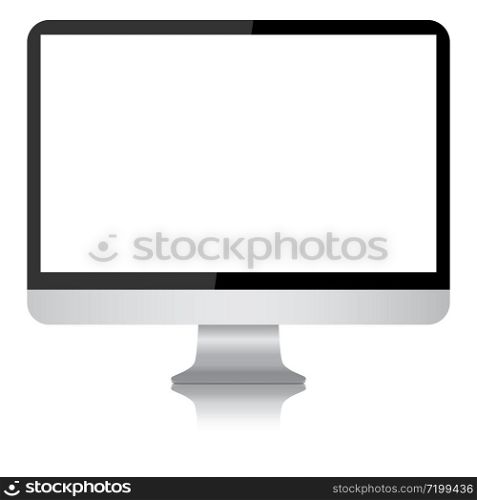 modern desktop computer monitor display vector design.
