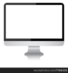 modern desktop computer monitor display vector design.