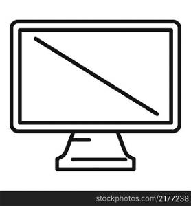 Modern display icon outline vector. Computer screen. Pc desktop. Modern display icon outline vector. Computer screen