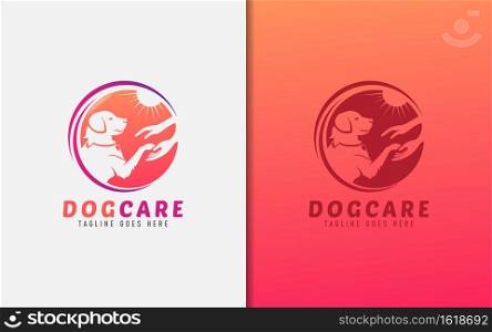 Modern Dog Care Logo Design. Vector Logo Design Illustration. Graphic Design Element.