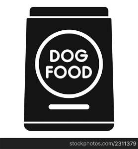 Modern dog food pack icon simple vector. Animal pet. Bowl plate. Modern dog food pack icon simple vector. Animal pet