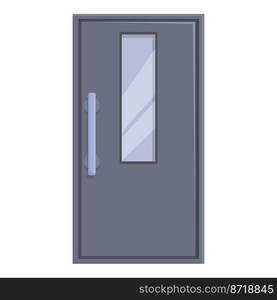 Modern door icon cartoon vector. Home exterior. Wooden decoration. Modern door icon cartoon vector. Home exterior