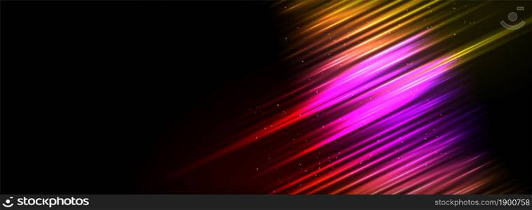Modern Dynamic Shinny Light Colorful Rainbow Background Design. Graphic Design Element.