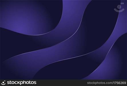 Modern Dynamic Wave Lines Dark Purple Background Design. Abstract Background Design Illustration. Graphic Design Element.